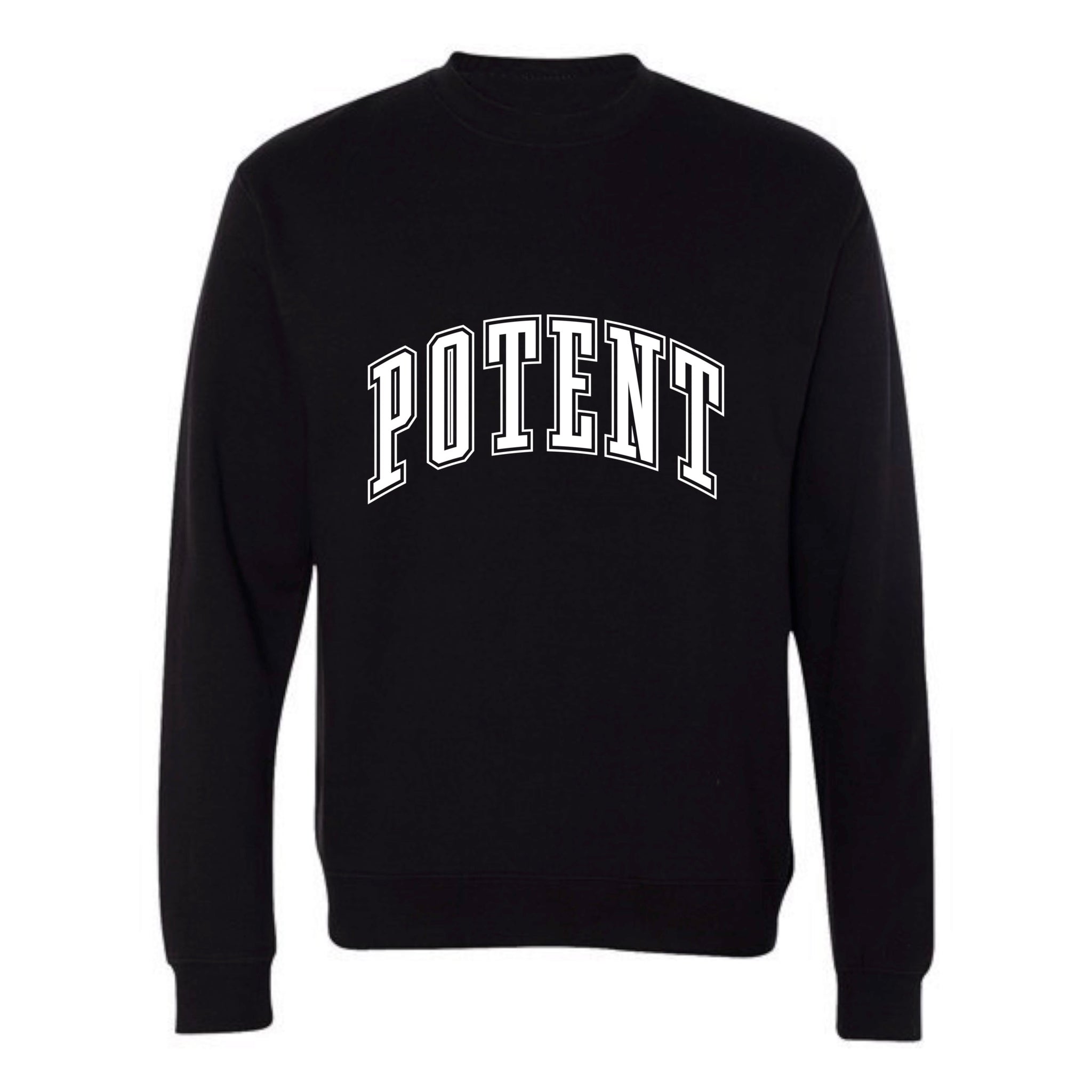 College Style Potent Sweater - Blk / White