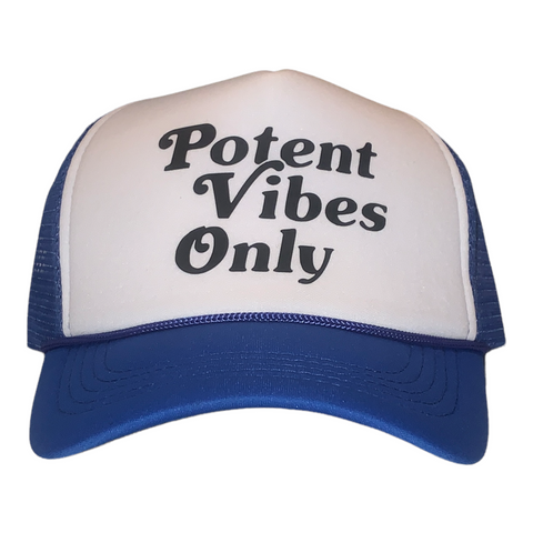 Potent Vibes Only Trucker Hat - Royal / Wht / Blk