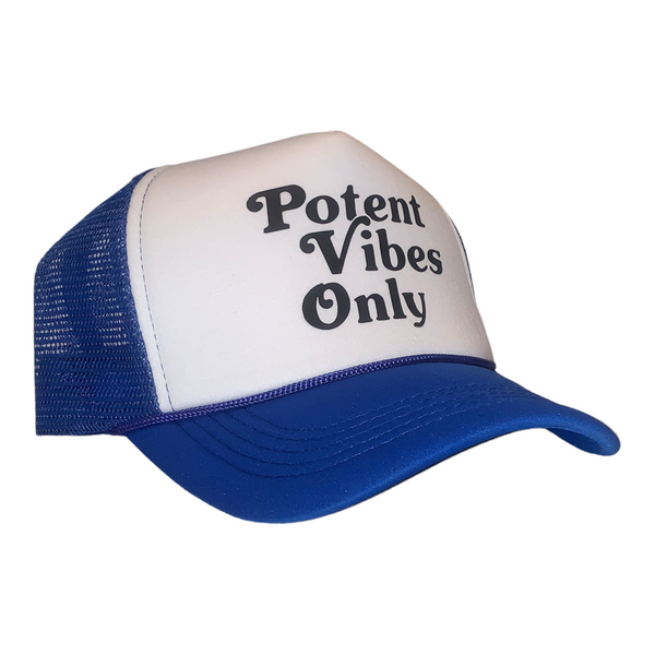 Potent Vibes Only Trucker Hat - Royal / Wht / Blk