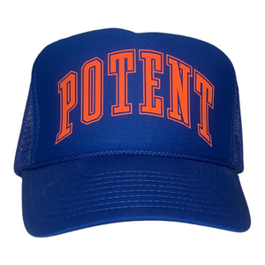 Potent Trucker Hat - Royal / Orange